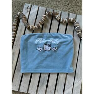 Hello Kitty Sanrio x Forever 21 Velour Blue Angel Tube Top Shirt